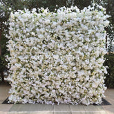 White Flower Wall Wedding Backdrop Ideas for an Elegant Wedding