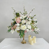 Romantic Blush & White Floral Centerpiece for Weddings and Elegant Events