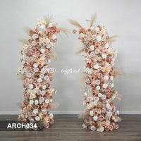 ARCH034 DKB Hot Selling Artificial Silk Flower Arch High Quality Pink Flower Arch for Wedding Background Decoration