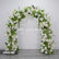 ARCH581 Green and White Artificial Flower Wedding Arch for Ceremony & Event Decor