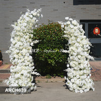 ARCH639 DKB Hot Selling Artificial Silk Flower Arch White Horn Flower Arch for Wedding Background Decoration