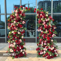 ARCH761 DKB Hot Selling Artificial Silk Flower Arch High Quality Pink Flower Arch for Wedding Background Decoration