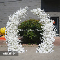 ARCH104 DKB Hot Selling Artificial Silk Flower Arch White Horn Flower Arch for Wedding Background Decoration