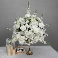 FB1187 DKB Fábrica de Flores Artificiales Bola de Flor de Seda de 50 cm para Decoración de Mesa de Boda
