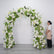 ARCH581 Green and White Artificial Flower Wedding Arch for Ceremony & Event Decor