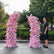 ARCH466 DKB Hot Selling Artificial Silk Flower Arch Pink Heart Shape Flower Arch for Wedding Background Decoration