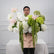 GF500 Artificial Hydrangea Wedding Floor Arrangement with Cascading Greenery