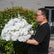 FB799 DKB Artificial Flowers Factory 50 cm White Silk Flower Ball for Wedding Table Decoration