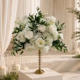 FB729 DKB Artificial Flowers Factory 50 cm White Silk Flower Ball for Wedding Table Decoration