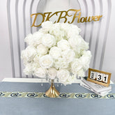 FB506 Elegant White Artificial Rose Wedding Centerpiece