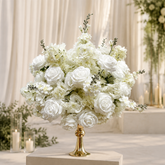 FB055 DKB Artificial Flowers Factory 50 cm White Silk Flower Ball for Wedding Table Decoration