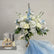 FB987 Elegant Blue and White Artificial Flower Wedding Centerpiece