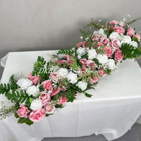 TR349 Centro de Mesa de Flores de Seda de Alta Gama Blancas Flores Artificiales para la Decoración de Mesas de Boda