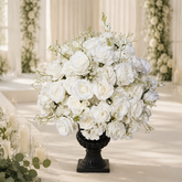 FB799 DKB Artificial Flowers Factory 50 cm White Silk Flower Ball for Wedding Table Decoration