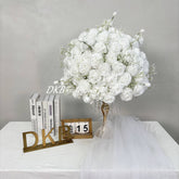 FB865 Elegant White Rose Artificial Flower Wedding Centerpiece