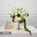 FB1416 Elegant White and Green Artificial Flower Wedding Centerpiece