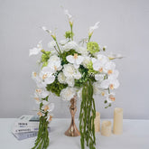FB730 Elegant White Orchid and Calla Lily Artificial Wedding Centerpiece