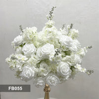 FB055 DKB Artificial Flowers Factory 50 cm White Silk Flower Ball for Wedding Table Decoration