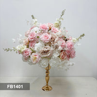 FB1401 DKB Artificial Flowers Factory 50 cm Pink Silk Flower Ball for Wedding Table Decoration