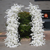ARCH056 DKB Hot Selling Artificial Silk Flower Arch White Horn Flower Arch for Wedding Background Decoration