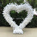 ARCH072 DKB Hot Selling Artificial Silk Flower Arch White Heart Shape Flower Arch for Wedding Background Decoration