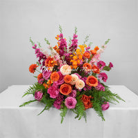 GF272 Colorful Artificial Flower Wedding Table Centerpiece with Roses and Ferns