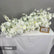 TR448 Elegant White Artificial Flower Wedding Table Runner Centerpiece