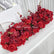 TR258 Elegant Red Artificial Rose Wedding Table Runner