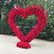 ARCH413 DKB Hot Selling Artificial Silk Flower Arch Red Heart Shape Flower Arch for Wedding Background Decoration