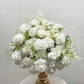 FB384 DKB Artificial Flowers Factory 50 cm White Silk Flower Ball for Wedding Table Decoration