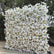 HQ229 8x8 FT White Artificial Flower Wall Backdrop for Wedding & Event Decor