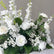 GF011 White Artificial Rose Wedding Table Centerpiece with Greenery