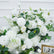 TR303 White Artificial Rose Garland Centerpiece, 43.3" Wedding Table Decor