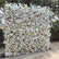 HQ229 8x8 FT White Artificial Flower Wall Backdrop for Wedding & Event Decor