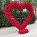 ARCH413 DKB Hot Selling Artificial Silk Flower Arch Red Heart Shape Flower Arch for Wedding Background Decoration