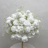 FB080 DKB Artificial Flowers Factory 50 cm White Silk Flower Ball for Wedding Table Decoration