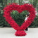 ARCH413 DKB Hot Selling Artificial Silk Flower Arch Red Heart Shape Flower Arch for Wedding Background Decoration