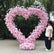ARCH216 DKB Hot Selling Artificial Silk Flower Arch Pink Heart Shape Flower Arch for Wedding Background Decoration
