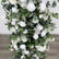 ARCH298 White and Green Artificial Flower Wedding Arch Backdrop for Ceremony & Event Decor