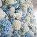 HQ155 Blue and White Artificial Flower Wall Backdrop for Wedding & Event Decor
