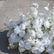GF547 80cm White Artificial Rose & Delphinium Floral Runner - Faux Flower Centerpiece for Wedding Tables