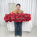 TR258 Elegant Red Artificial Rose Wedding Table Runner