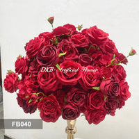 FB040 DKB Artificial Flowers Factory White Silk Flower Ball for Wedding Table Decoration