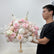 FB1401 DKB Artificial Flowers Factory 50 cm Pink Silk Flower Ball for Wedding Table Decoration