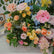 GF546 Colorful Artificial Flower Wedding Floor Arrangement – Pink, Blue & Peach Floral Decor