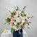 FB1167 Blush Pink & Ivory Artificial Flower Arrangement, 19.69" Wedding Centerpiece