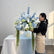 FB988 Blue and White Artificial Flower Wedding Table Centerpiece