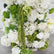 ARCH581 Green and White Artificial Flower Wedding Arch for Ceremony & Event Decor