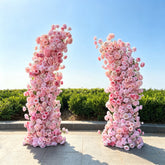 ARCH466 DKB Hot Selling Artificial Silk Flower Arch Pink Heart Shape Flower Arch for Wedding Background Decoration