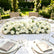 TR349 High End Silk Flower Runner White Artificial Flowers for Wedding Table Decorations